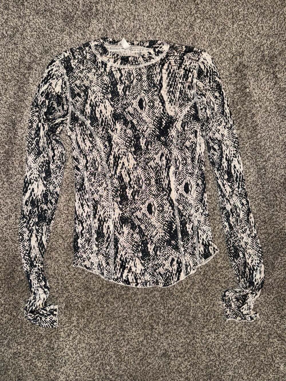 Free People Intimately Free People Long Sleeve Top XS TP Snake Print